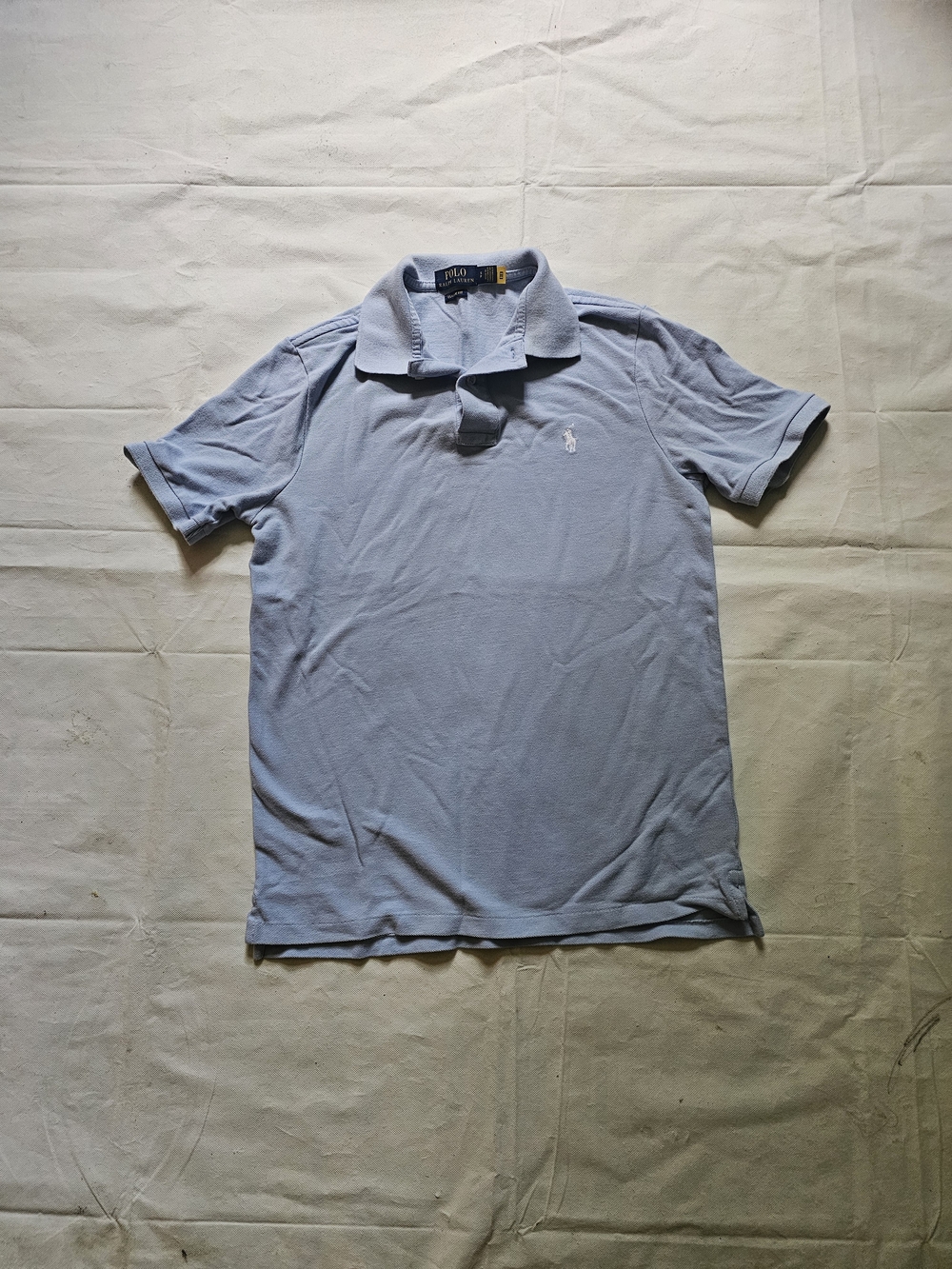 Ralph Lauren Light Blue Men's Polo Shirt with Embroidered Logo